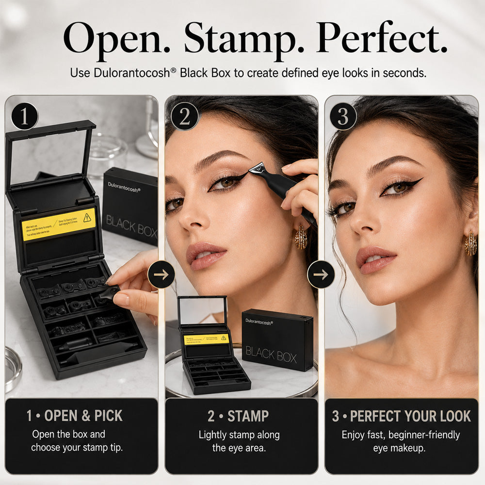 ⬛Dulorantocosh® BLACK BOX — 3-in-1 Eye Makeup Stamp Kit for a 3-Second Eye Look