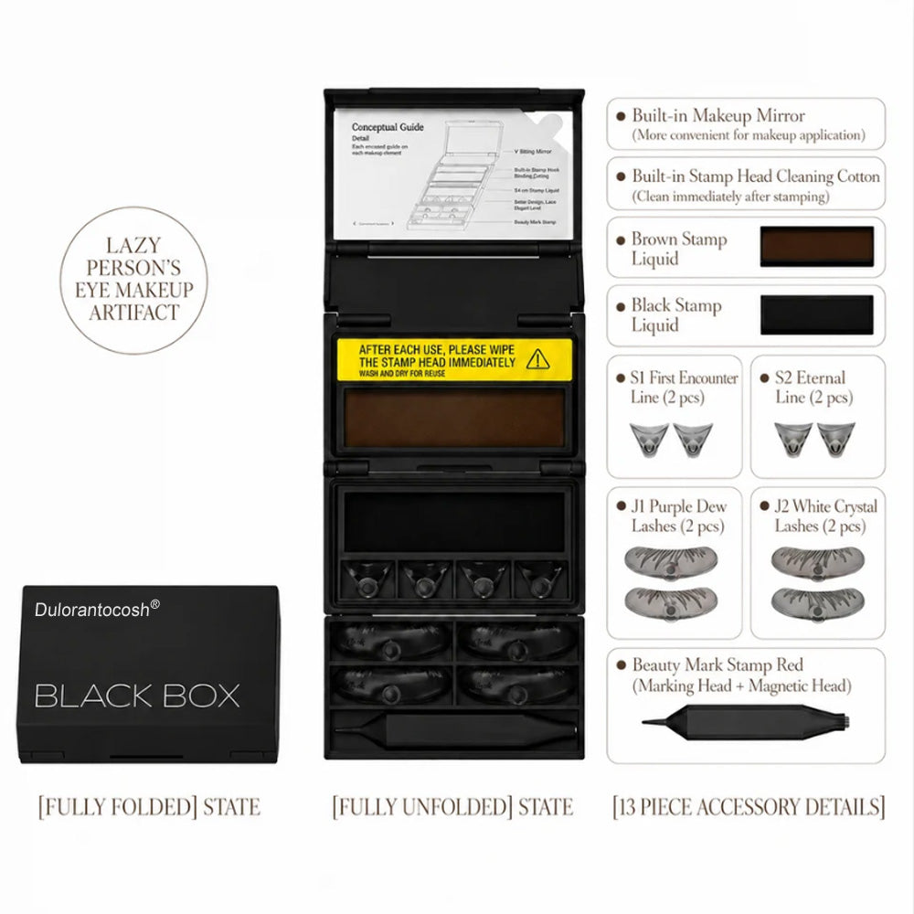 ⬛Dulorantocosh® BLACK BOX — 3-in-1 Eye Makeup Stamp Kit for a 3-Second Eye Look