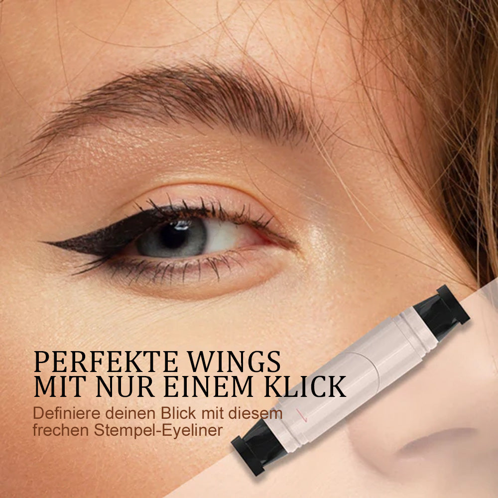 💖✨Doppelköpfiger Eyeliner-Stempelstift – Schnell trocknend & wischfest