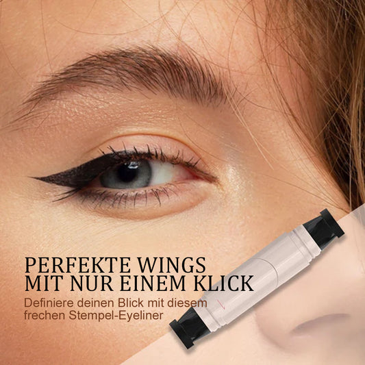 💖✨Doppelköpfiger Eyeliner-Stempelstift – Schnell trocknend & wischfest