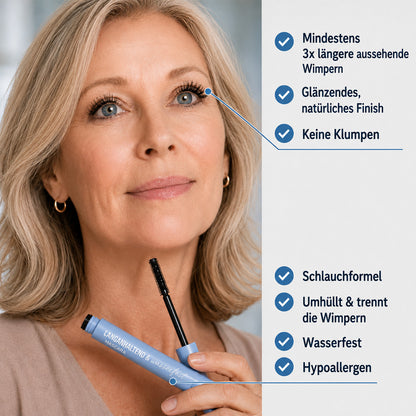 ⏰1 kaufen, 1 GRATIS erhalten⏰ Wasserfeste Faser-Mascara – Längere, vollere Wimpern. Ohne Verklumpen. Ohne Verschmieren.
