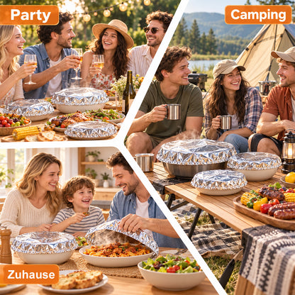 🔥 MUST-HAVE 2026 🥳 Wiederverwendbare Lebensmittelabdeckungen 🍽️ – Hält Lebensmittel frisch und warm und hilft, Fliegen und Staub fernzuhalten. Passt auf verschiedene Behälter – Jetzt sparen und Vorrat sichern!