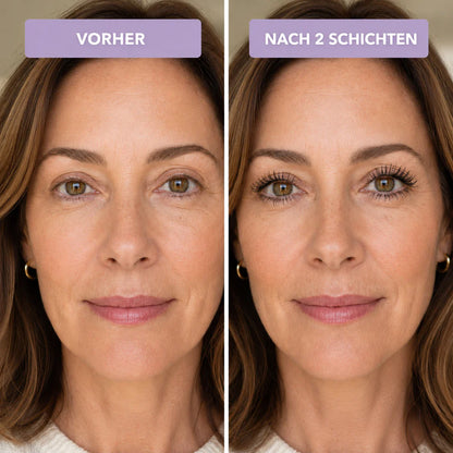 ✨🤩Wasserfeste Faser-Mascara🌟 - Volumen & Länge ohne Klumpen für dramatische Augenblicke