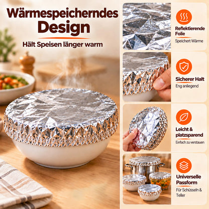 🔥 MUST-HAVE 2026 🥳 Wiederverwendbare Lebensmittelabdeckungen 🍽️ – Hält Lebensmittel frisch und warm und hilft, Fliegen und Staub fernzuhalten. Passt auf verschiedene Behälter – Jetzt sparen und Vorrat sichern!