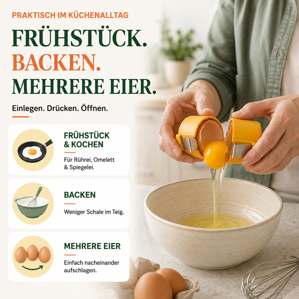 🥚Eierschalenöffner aus Edelstahl – Eier schnell & sauber öffnen | Praktischer Küchenhelfer✨