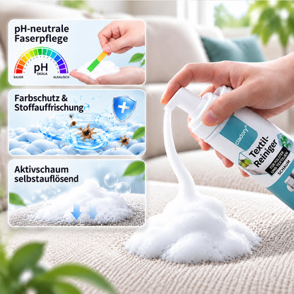 ⚡ 2026er BESTSELLER 🥳 Kraftvoller Schaumreiniger für Textilien – Entfernt Flecken in 30 Sekunden, beseitigt 99 % der Bakterien und ist einfach anzuwenden. Tiefenreinigung ohne mühsames Schrubben – Jetzt sparen!