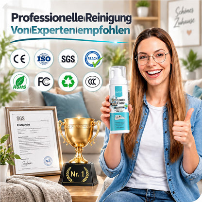 ⚡ 2026er BESTSELLER 🥳 Kraftvoller Schaumreiniger für Textilien – Entfernt Flecken in 30 Sekunden, beseitigt 99 % der Bakterien und ist einfach anzuwenden. Tiefenreinigung ohne mühsames Schrubben – Jetzt sparen!