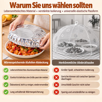 🔥 MUST-HAVE 2026 🥳 Wiederverwendbare Lebensmittelabdeckungen 🍽️ – Hält Lebensmittel frisch und warm und hilft, Fliegen und Staub fernzuhalten. Passt auf verschiedene Behälter – Jetzt sparen und Vorrat sichern!