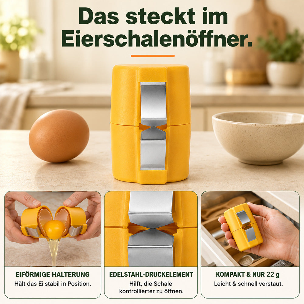 🥚Eierschalenöffner aus Edelstahl – Eier schnell & sauber öffnen | Praktischer Küchenhelfer✨
