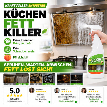🆙🧽 clakryna® Küchen-Tiefenreiniger – Entfernt hartnäckiges Fett & Eingebranntes ohne stundenlanges Schrubben