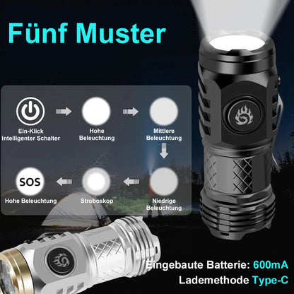 🔦💥Three-Eyed Monster Mini Taschenlampe✨ – Ultrastark, kompakt & wiederaufladbar