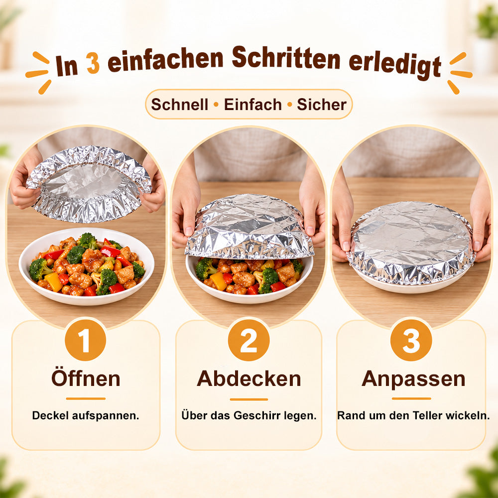 🔥 MUST-HAVE 2026 🥳 Wiederverwendbare Lebensmittelabdeckungen 🍽️ – Hält Lebensmittel frisch und warm und hilft, Fliegen und Staub fernzuhalten. Passt auf verschiedene Behälter – Jetzt sparen und Vorrat sichern!