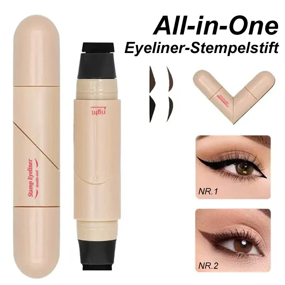 💖✨Doppelköpfiger Eyeliner-Stempelstift – Schnell trocknend & wischfest