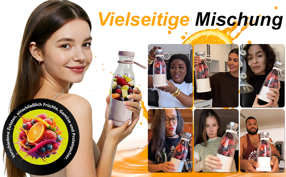 💥Neujahrs-Sonderangebot💥Bestseller Tragbarer Mixer – Frischer Saft jederzeit & überall