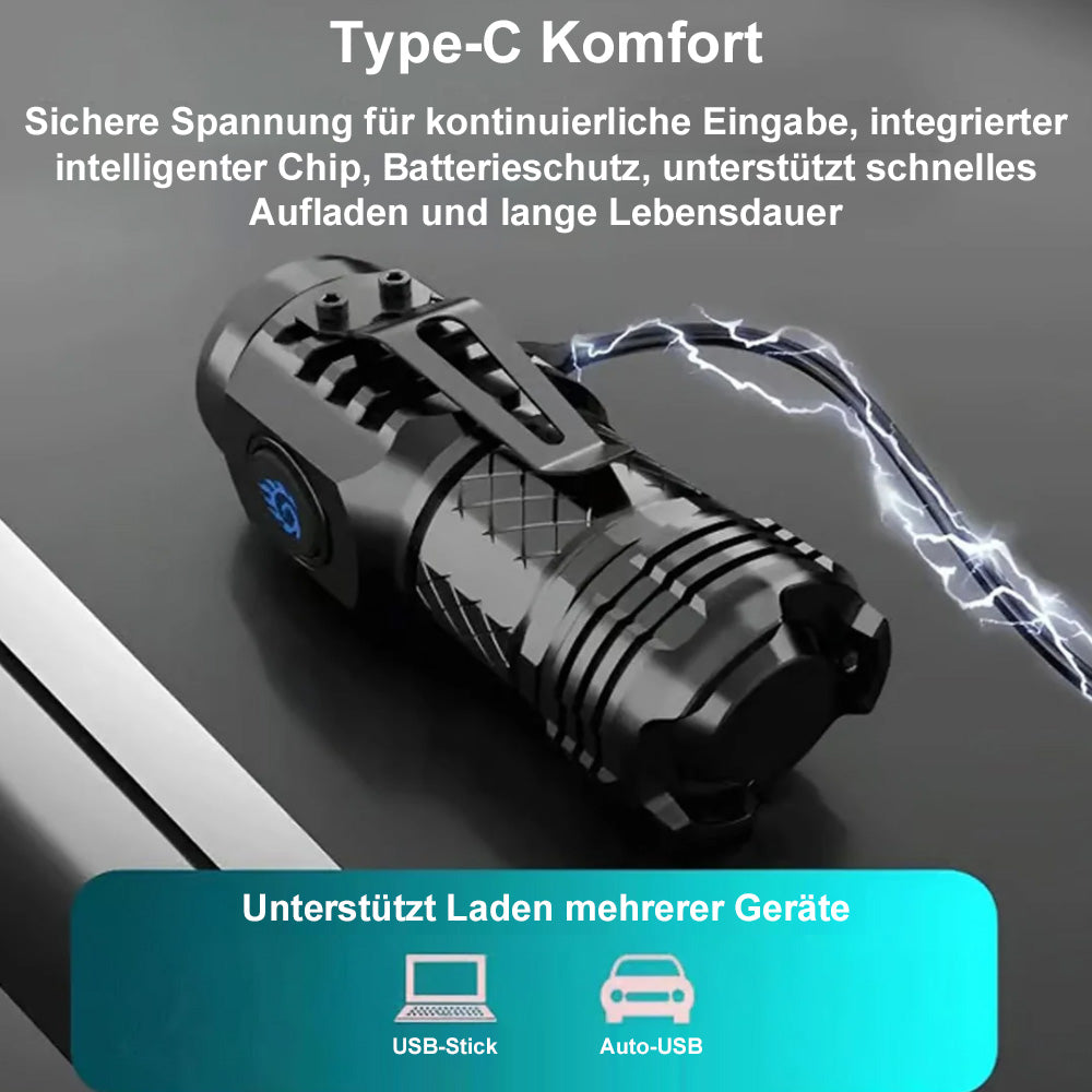 🔦💥Three-Eyed Monster Mini Taschenlampe✨ – Ultrastark, kompakt & wiederaufladbar